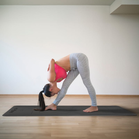 Mata PU antypoślizgowa do ćwiczeń jogi duża karimata – BLACK