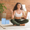 Twarda kostka klocek piankowy do ćwiczeń Jogi Yoga - blue