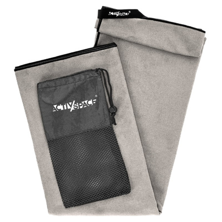 Ręcznik szybkoschnący z mikrofibry 180x90cm duży - grey