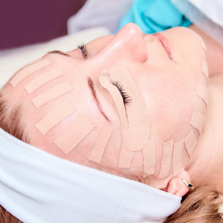 Taśma do tapingu twarzy kinezjologiczna tape face premium - beige