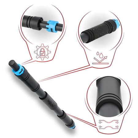 Drążek rozporowy do podciągania regulowany – stalowy - blue