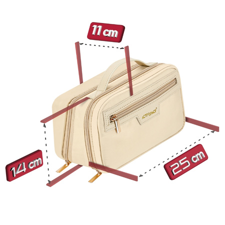 Kosmetyczka podróżna kuferek organizer na kosmetyki – beige