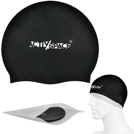 Czepek pływacki kąpielowy na basen PRO - black