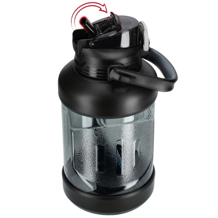 Butelka sportowa bidon na siłownię 2l – black