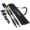 Kijki trekkingowe regulowane black - Carbon