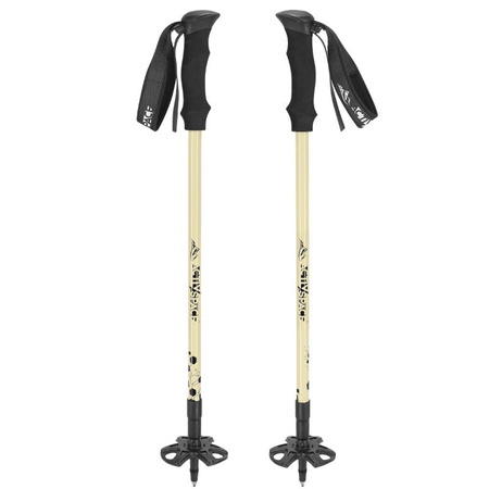Kijki trekkingowe regulowane teleskopowe anti shock - beige K10