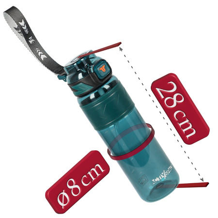 Butelka na wodę tritan 1000ml bidon z miarką – green