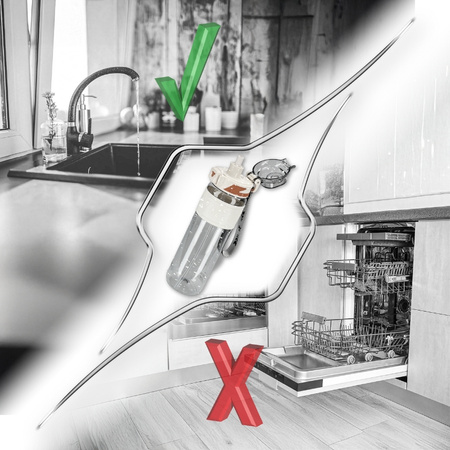 Butelka na wodę tritan 1000ml bidon z miarką – white