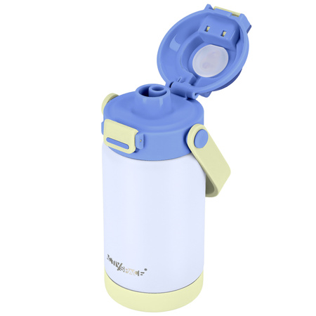 Kubek termiczny bidon dla dzieci ze słomką ustnikiem 360ml – blue