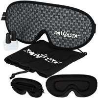 Opaska maska na oczy 3D PREMIUM do spania podróży - grey black