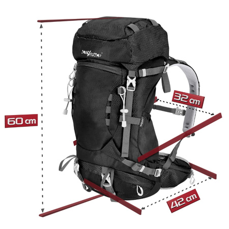 Plecak turystyczny trekkingowy 40l – black P06