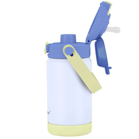 Kubek termiczny bidon dla dzieci ze słomką ustnikiem 360ml – blue