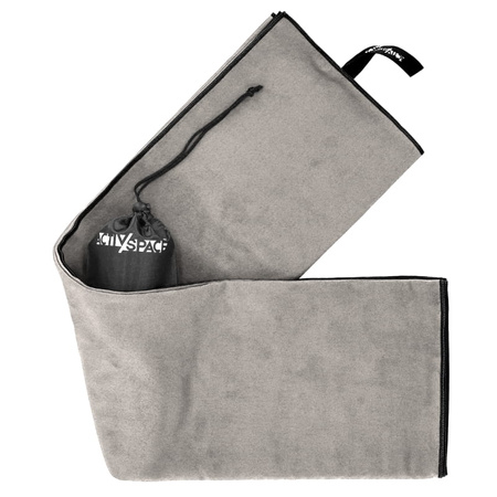 Ręcznik szybkoschnący z mikrofibry 180x90cm duży - grey