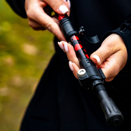 Kijki trekkingowe regulowane red - Standard K02