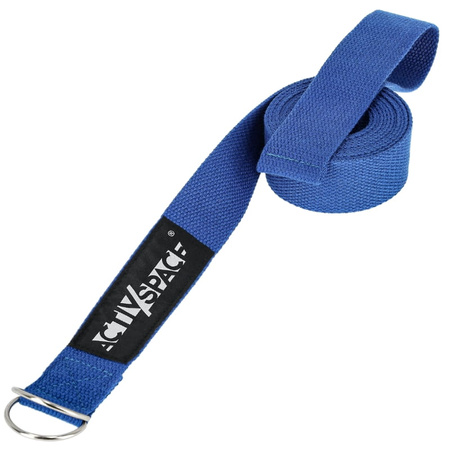 Wytrzymały pasek do yogi 300x3,8cm - blue