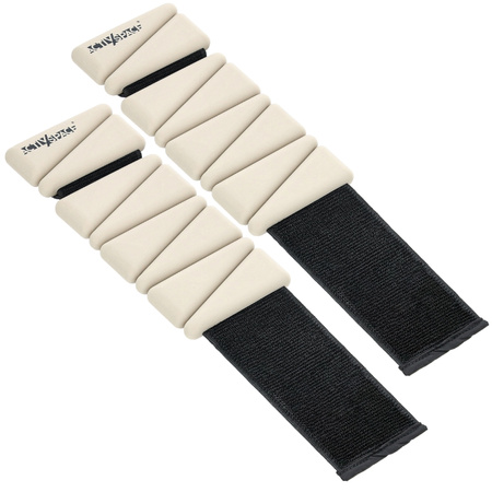 Obciążniki na kostki nadgarstki do ćwiczeń regulowane 2x 0,90 kg – beige