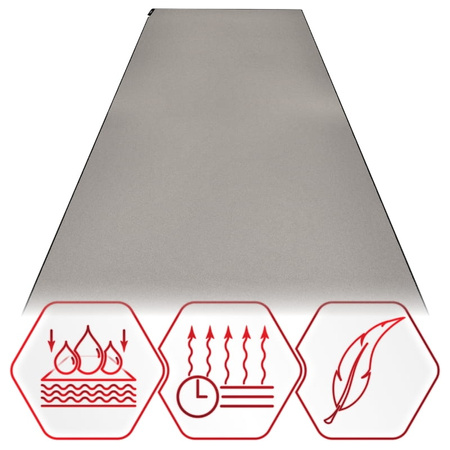 Ręcznik szybkoschnący z mikrofibry 180x90cm duży - grey