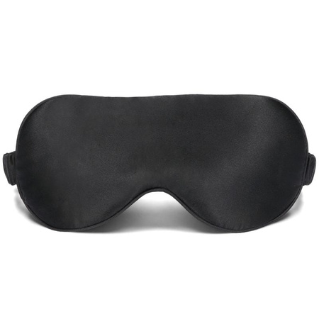 Jedwabna opaska na oczy wygodna do spania 100% jedwab morwowy - black