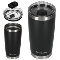 Duży kubek termiczny stalowy 600ml - black