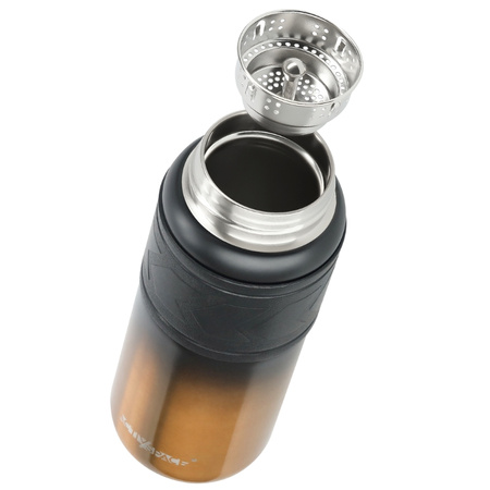 Kubek termiczny ze słomką szczelny antypoślizgowy 500ml - black gold