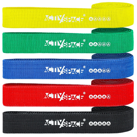 Zestaw 5 gum materiałowych do podciągania crossfit - power band 