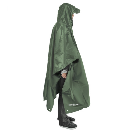 Peleryna przeciwdeszczowa ponczo z kapturem na deszcz wodoodporne – green