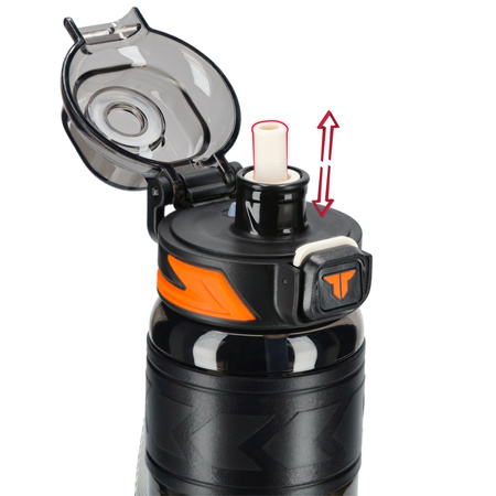 Butelka na wodę tritan 1000ml bidon z miarką – black