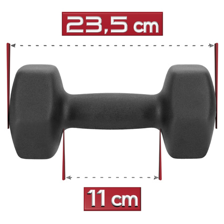 HANTELKI 2x6kg do ćwiczeń - ciężarki neoprenowe