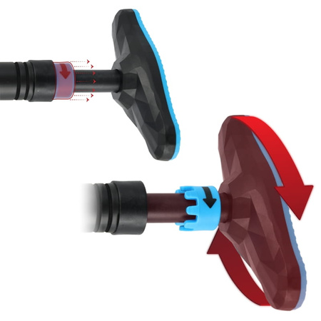 Drążek rozporowy do podciągania regulowany – stalowy - blue