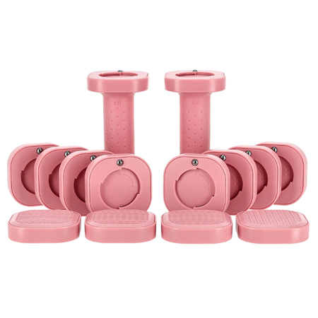Hantle ciężarki regulowane hantelki do ćwiczeń 4w1 – pink