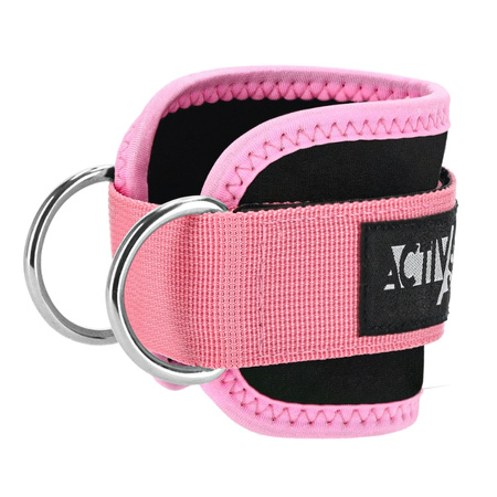 Uchwyty na kostki do wyciągu opaski do treningu nóg 2szt - pink