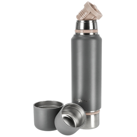 Termos turystyczny próżniowy na kawę herbatę 1200ml stalowy - gray