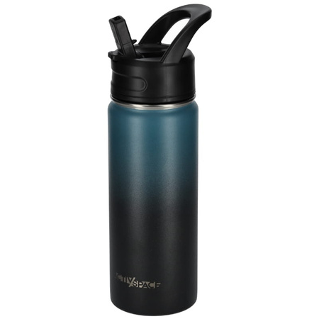 Bidon kubek termiczny stalowy 532 ml - black/sea