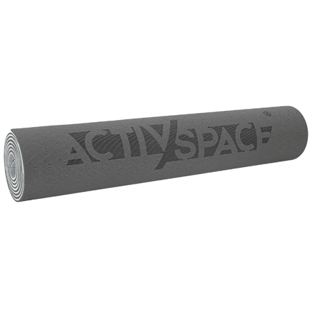 Mata TPE do ćwiczeń fitness jogi karimata - black/grey - 0,6cm