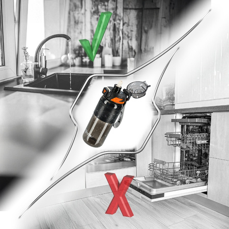 Butelka na wodę tritan 600ml bidon z miarką – black