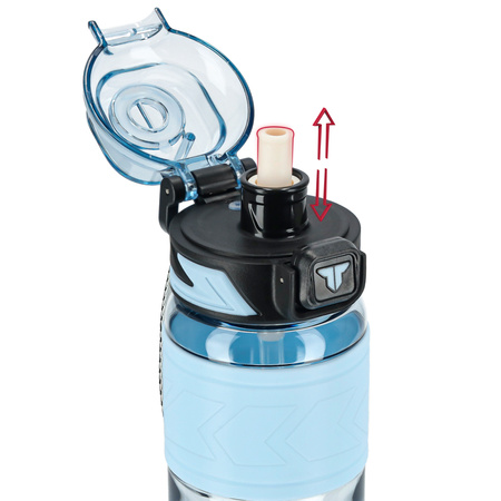 Butelka na wodę tritan 600ml bidon z miarką – blue