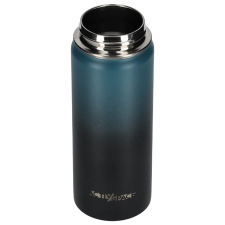 Bidon kubek termiczny stalowy 532 ml - black/sea