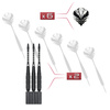 Zestaw 6 rzutek lotki do gry dart sizalowy - profesjonalny - SILVER