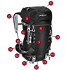 Plecak turystyczny trekkingowy 40l – black P06