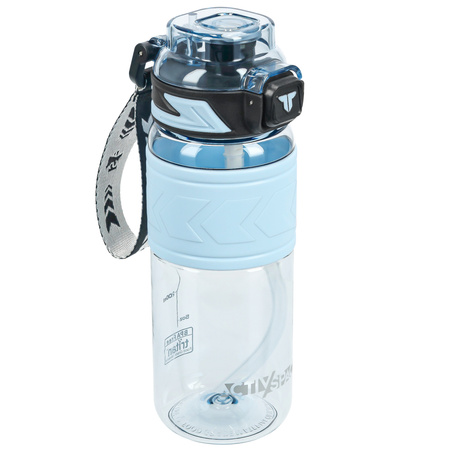 Butelka na wodę tritan 600ml bidon z miarką – blue