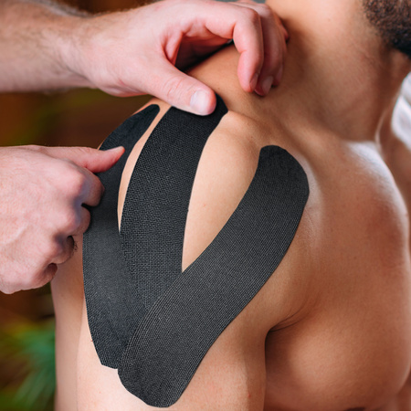 Taśma do tapingu kinezjologiczna tape premium - black 
