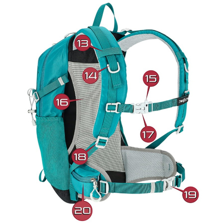 Plecak turystyczny trekkingowy 22l – sea green P03