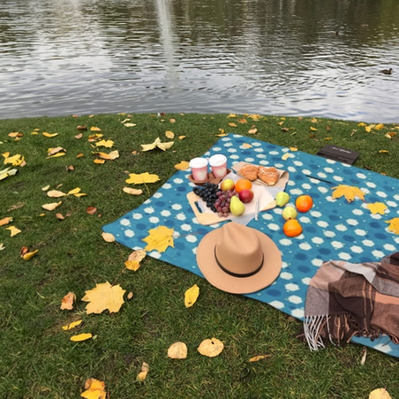 Koc piknikowy plażowy mata z izolacją 200x200cm biwak - K01