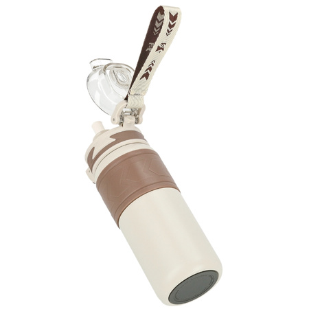 Kubek termiczny ze słomką szczelny antypoślizgowy 500ml - beige