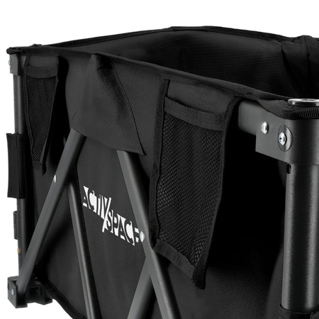 Wózek turystyczny kempingowy plażowy składany premium - black