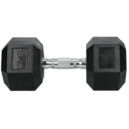 Hantle stalowe HEX pokryte gumą - 20 kg (1 sztuka)