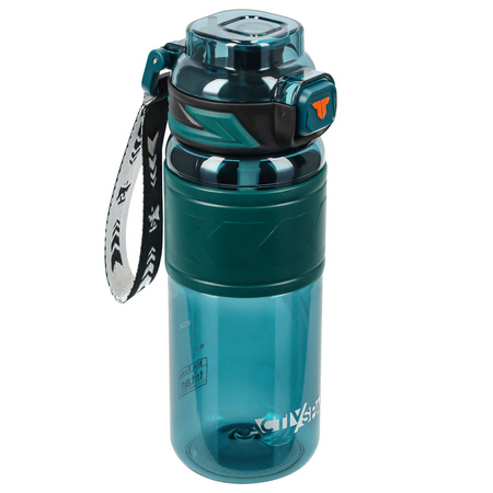 Butelka na wodę tritan 600ml bidon z miarką – green