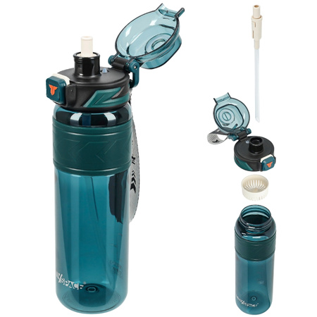 Butelka na wodę tritan 1000ml bidon z miarką – green